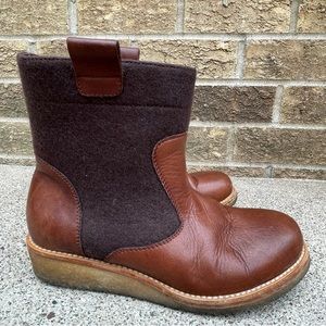 💙MM6 Maison Martin Margiela Brown Leather Ankle Boot